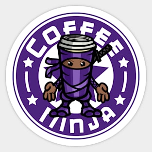 Coffee Ninja - Purple Sticker